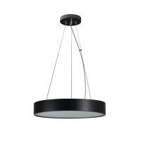 Plafon drewniany wisząca JASMIN C 470-B okrągła 47cm czarny 3XE27 | 36507 Kanlux