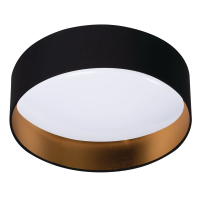 Plafon RIFA LED 17,5W WW B/G 3000K 1450lm IP20 czarny/złoty | 36465 Kanlux