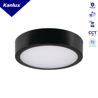 Plafon LED DABER 8-13W CCT B 3000/3500/4000K max 1420/1430/1490lm IP66 czarny 5 lat Gwar. | 39022 Kanlux