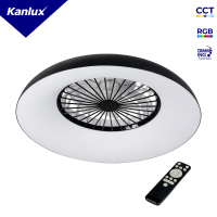 Plafon LED PLAVE PAN60 CCT+RGB B 3000/4000/6500K 1100 (WW)/2300 (NW)/1200 (CW)lm IP20 czarny | 46371 Kanlux