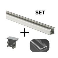 Profil G/Srebrny anodowany/Transparentny/Wpuszczany 18x22mm (2m) (zestaw) | GXSP550 LED Labs