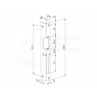 Kątownik prawy 250mm, brąz YOTOGI | YFPKP250B Volta Spółka