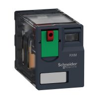 Przekaźnik wtykowy miniaturowy Zelio RXM 2 styki przełączane 24VAC | RXM2AB1B7 Schneider Electric