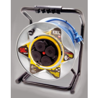 Przedłużacz bębnowy HEAVY LINE, 4x2p+Z, IP44 16A H07BQ-F 3x2,5, 20m, niebieski | W-99251 Plastrol