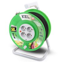 Przedłużacz bębnowy STANDARD LINE, 4x2p+Z, 16A 3680W, H05VV-F, 3x1,5, 50m, czarny | W-97373 Plastrol