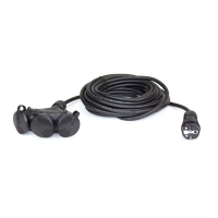 Przedłużacz X3 przewód w oponie gumowej H05RR-F czarna 3x2,5mm2 IP54 czarny | W-98993 Plastrol