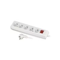Przedłużacz z sześcioktotnym z wyłącznikiem ECO 6X2p+Z, 10A 3m biały PS-670WS/3,0 | W-98171 Plastrol