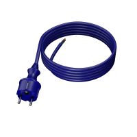 Przewód przyłączeniowy z wtyczką prostą IP44 3x2,5 H07BQ-F 3m niebieski PP-40H/3M/3X2,5/H07BQ-F/NIEB | W-98454 Plastrol
