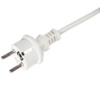 Przewód przyłączeniowy z wtyczką prostą IP44 , 3x2,5, H05VV-F, 4m, biały PP-40H/4M/3X2,5/H05VV-F | W-98394 Plastrol