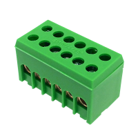 Listwa zaciskowa uziemiająca IP20 PE6H-2 zielony 2P2x25 & 4x16mm2 MAD2006G15 | MAD2006G15 Morek