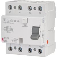 Wyłącznik różnicowoprądowy 4P 25A 30mA typ AC, EFI6-P4 | 002061651 Eti