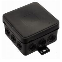 Puszka n/t V6 85x85x41mm IP54 12-wl. Klik z osłab. czarna elastyczna | 036-05 Viplast