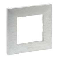 Ramka pojedyncza 1x, szczotkowany aluminium, Niloe Step | 863891 Legrand