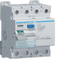 Wyłącznik różnicowo-prądowy 3P+N 40A 30mA 10kA B+, RCCB | CDB640D Hager