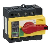 Rozłącznik izolacyjny 3P 63A dzwignia żółto-czerwona INS63 | 28918 Schneider Electric