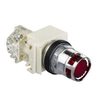 Przycisk podświetlany czerwony LED, 120V AC/DC, 10A, BA9s, 1C/O, Fi 30 Harmony 9001K | 9001K3L38LRRH13 Schneider Electric