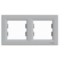 Ramka podwójna, pozioma, aluminium, Asfora | EPH5800261 Schneider Electric