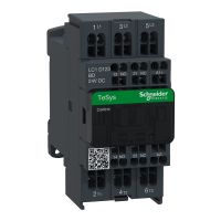 Stycznik mocy TeSys D 12A 3P 5,5KW 24V DC 1NO 1NC AC-3 zaciski sprężynowe | LC1D123BD Schneider Electric
