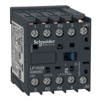 Stycznik mocy miniaturowy 20A 4P AC-1 styki pomocnicze 2NO 2NC napiecie cewki 24VDC 4P, TeSys | LP1K090085BD Schneider Electric