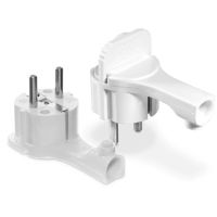 Wtyczka rozbieralna, kątowa płaska WT-16UP, biały | W-97615 Plastrol