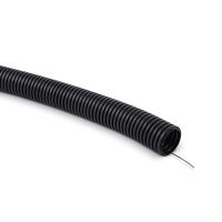 Rura giętka karbowana odporna na prom. UV z pilotem PVC RKSSUVP 16/12 750N samogasnąc,UV czarna(50m) | 12466 TT Plast