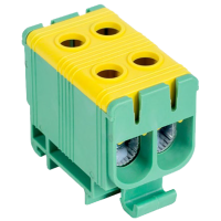 Złączka kompaktowa na szynę, zielono/żółta 6-50mm2, max. 1000VAC/1500VDC, max.160A(1szt) | FLEAL-50/2ZS Tracon