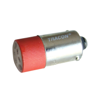 Żarówka sygnalizacyjna z LED, czerwona 24V AC/DC, Ba9s(1szt) | NYGL-ACDC24R Tracon