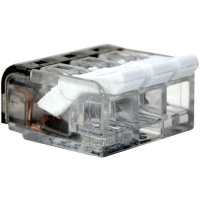 Łącznik bezśrubowy otwierany, przeźroczysty 0,2-4mm2, 32A, 450VAC 3P(50szt) | RVON3 Tracon