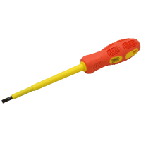 Śrubokręt płaski izolacja 1000V, żółto-czerwony AC 1000V, 6x100mm(1szt) | SD6100F Tracon
