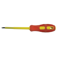 Śrubokręt płasko-krzyżowy, izolacja 1000V, żółto-czerwony AC 1000V, 6x150mm(1szt) | SDDK6150S Tracon