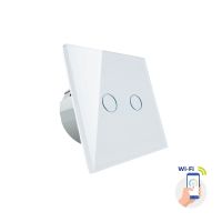 Wyłącznik światła dwustrefowy biały Wi-Fi Spectrum SMART Tuya | WOJ+05416 Wojnarowscy