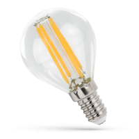 Lampa LED COG 6W 850lm WW 2700K E14 230V CLEAR kulka przeźroczysta ciepła biała | WOJ+14389 Wojnarowscy