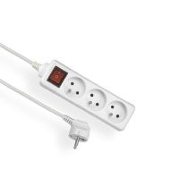 Przedłużacz 3x gniazda z/u 3x1,5 z wyłącznikiem, przewód 1,5m | PSN-301,5W-1,5 Elgotech
