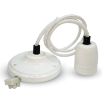 Oprawka zwieszana porcelanowa z przewodem biała V-TAC VT-7998-W 5 lat gwarancji | 3800157612340 LED EUROPE