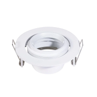 Oczko V-TAC GU10 ruchome uchylna ślimak białe VT-700W | 3800157628501 LED EUROPE