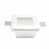 Oczko V-TAC gips GU10 wpuszczane szkło mrożone kwadrat 120x120 białe VT-801SQ | 3800157628938 LED EUROPE