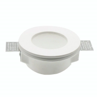 Oczko V-TAC gips GU10 wpuszczane szkło mrożone okrągłe fi.120 białe VT-801SQ | 3800157628945 LED EUROPE