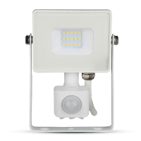 Naświetlacz LED V-TAC 10W SAMSUNG CHIP czujnik ruchu funkcja cut-OFF biały VT-10-S-W 3000K 800lm 5 l | 3800157630894 LED EUROPE