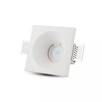 Oczko V-TAC gips GU10 wpuszczane 103x103 okrągłe białe V-TAC VT-859SQ | 3800157633550 LED EUROPE