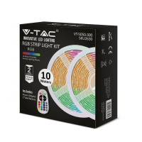 Taśma LED V-TAC zestaw RGB SMD5050 2x5mb pilot sterownik zasilacz VT-5050 300 RGB 500lm | 3800157658188 LED EUROPE