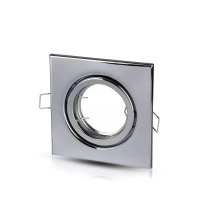 Oczko V-TAC GU10 kwadrat ruchome chrom VT-7227SQ-SS | 3800157605939 LED EUROPE