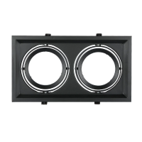 Oprawa sufitowa wpuszczana 2xAR111 G53 czarna V-TAC VT-7222 | 3800157607070 LED EUROPE