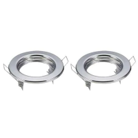 Oczko V-TAC GU10 okrągłe stałe chrom (opak. 2 szt) VT-778-CH | 3800157607155 LED EUROPE