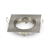 Oczko V-TAC GU10 kwadrat ruchome satyna VT-779-SN-SQ | 3800157607209 LED EUROPE