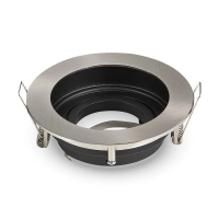 Oczko V-TAC aluminiowe GU10 okrągłe satyna/czarne VT-781RD-SN | 3800157607254 LED EUROPE