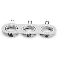 Oczko V-TAC aluminiowe odlew 3xGU10 okrągłe białe VT-784RD-WH | 3800157607322 LED EUROPE