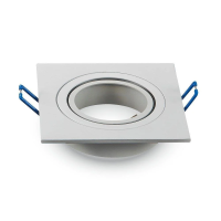 Oczko V-TAC aluminiowe odlew 1xGU10 kwadrat białe VT-782SQ-WH | 3800157607346 LED EUROPE