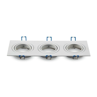 Oczko V-TAC aluminiowe odlew 3xGU10 kwadrat białe VT-784SQ-WH | 3800157607384 LED EUROPE