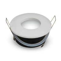 Oczko V-TAC aluminiowe odlew szczelne z szybą IP54 GU10 okrągłe fi84 białe VT-787RD-WH | 3800157607421 LED EUROPE