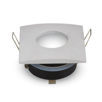 Oczko V-TAC aluminiowe odlew szczelne z szybą IP54 GU10 kwadrat 84x84mm białe VT-787SQ-WH | 3800157607445 LED EUROPE